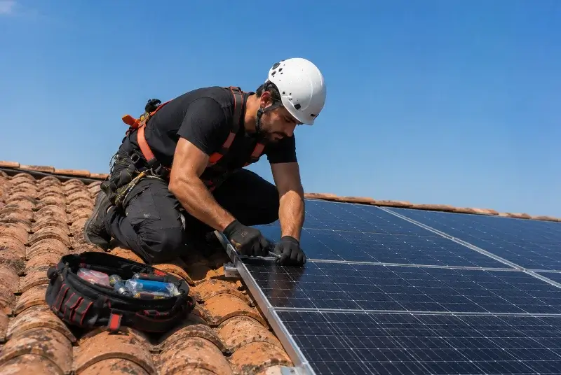 Maintenance et monitoring de panneaux solaires à Magalas